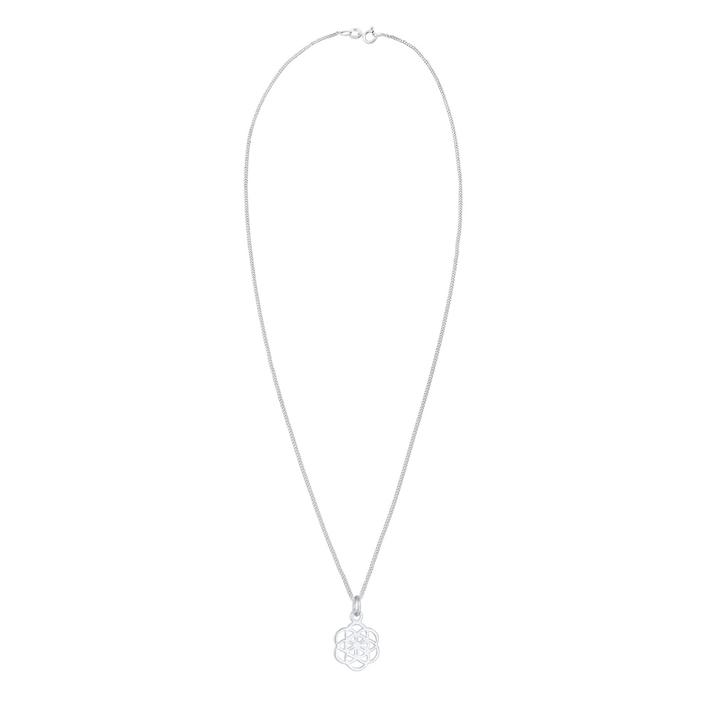Nenalina Nenalina Collier Fleur de vie dame Fleur symbole en argent 925 plaqué or Bijoux
