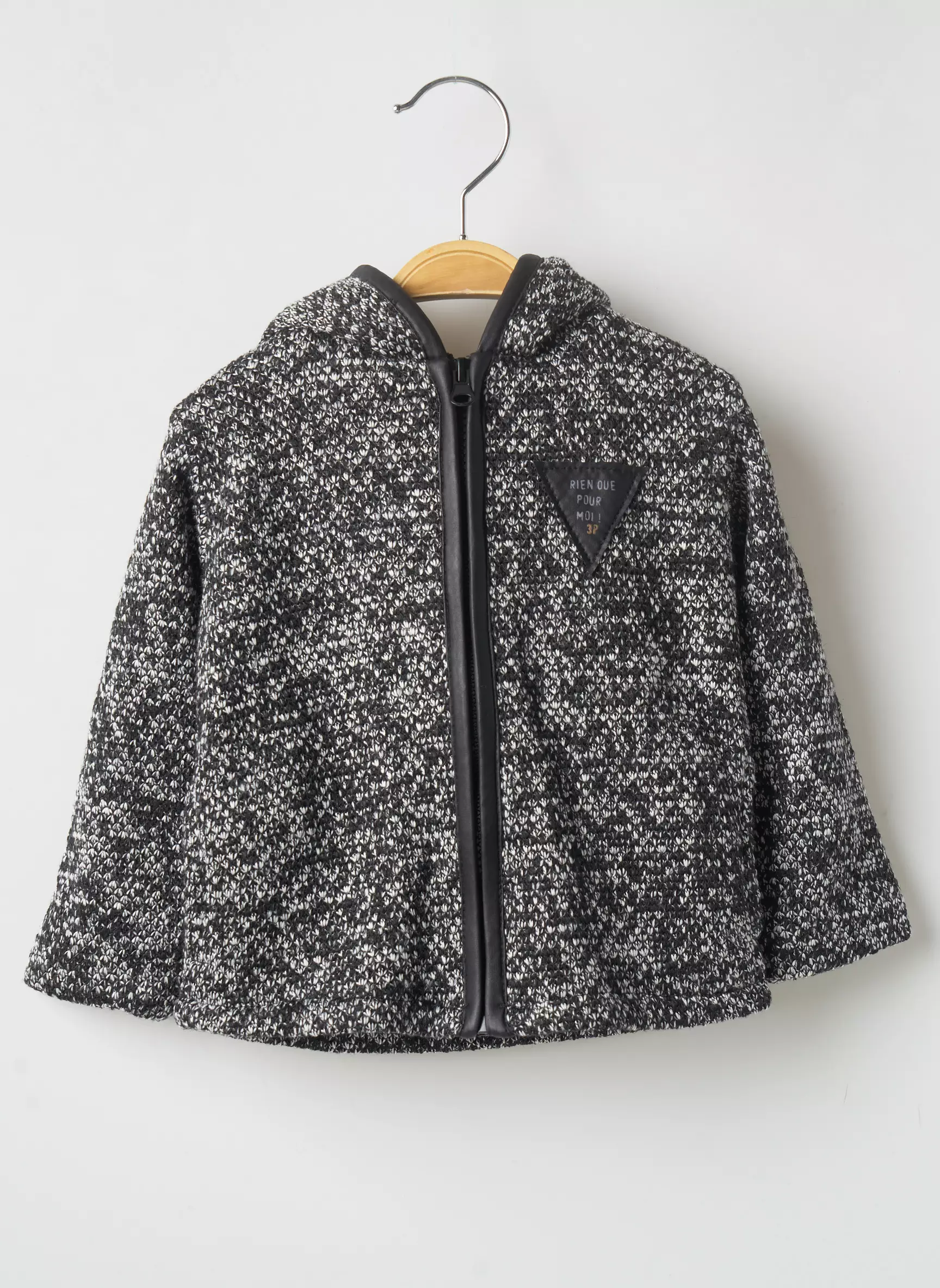 3 Pommes Vestecasual Garcon couleur noir