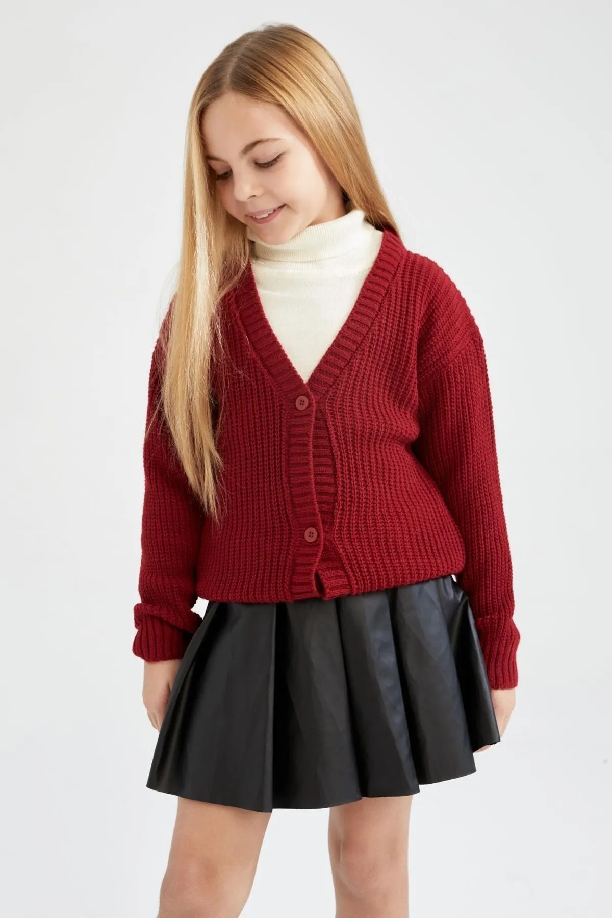 DeFacto  Strick-Cardigan für Mädchen mit V-Ausschnitt
