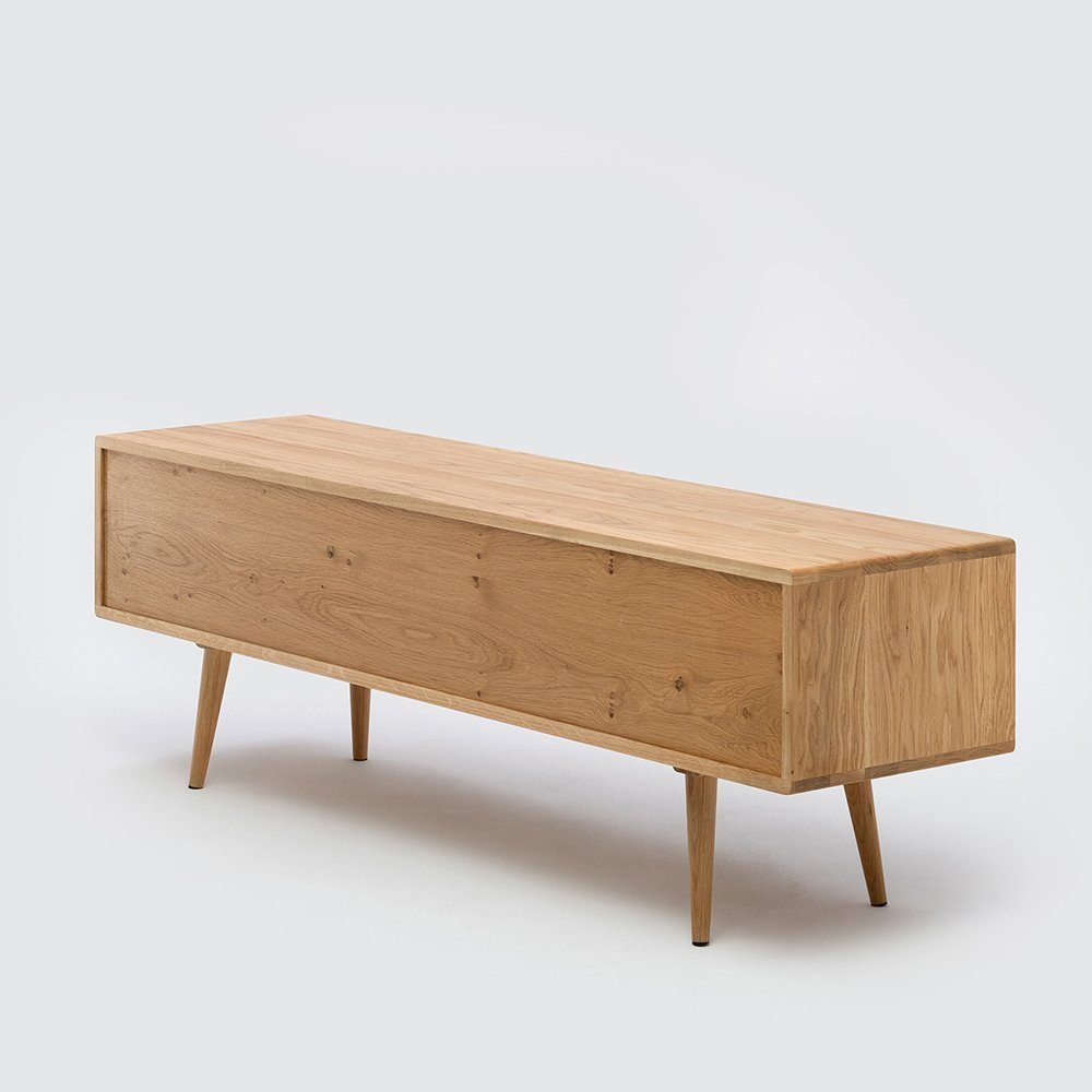 Mobello Sideboard Elegante Kommode aus Massiv Eichenholz, Stilvoller Mehrzweckschrank für Zuhause, 160x40x53 cm