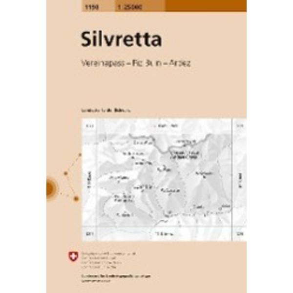 Swisstopo 1 : 25 000 Silvretta - Wanderkarte
