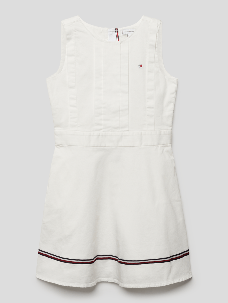 Kleid mit Rundhalsausschnitt in offwhite