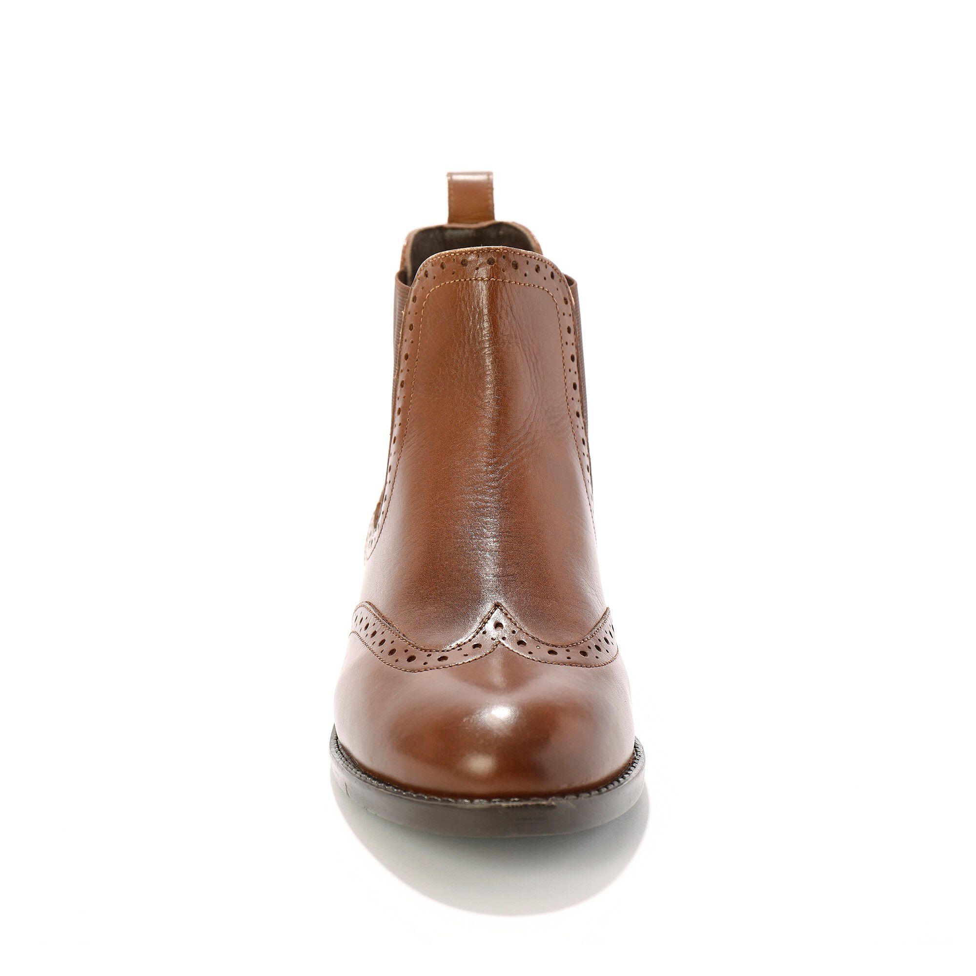Boots perforées en cuir