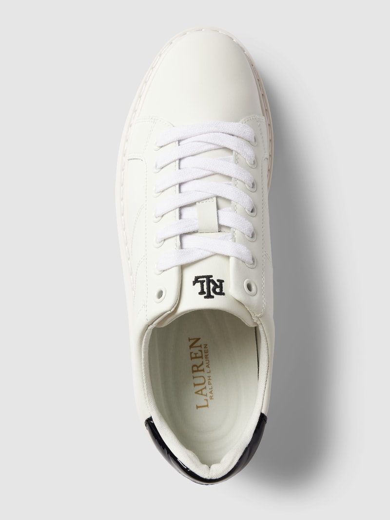 Sneaker mit Logo-Stitching Modell 'ANGELINE' in weiß