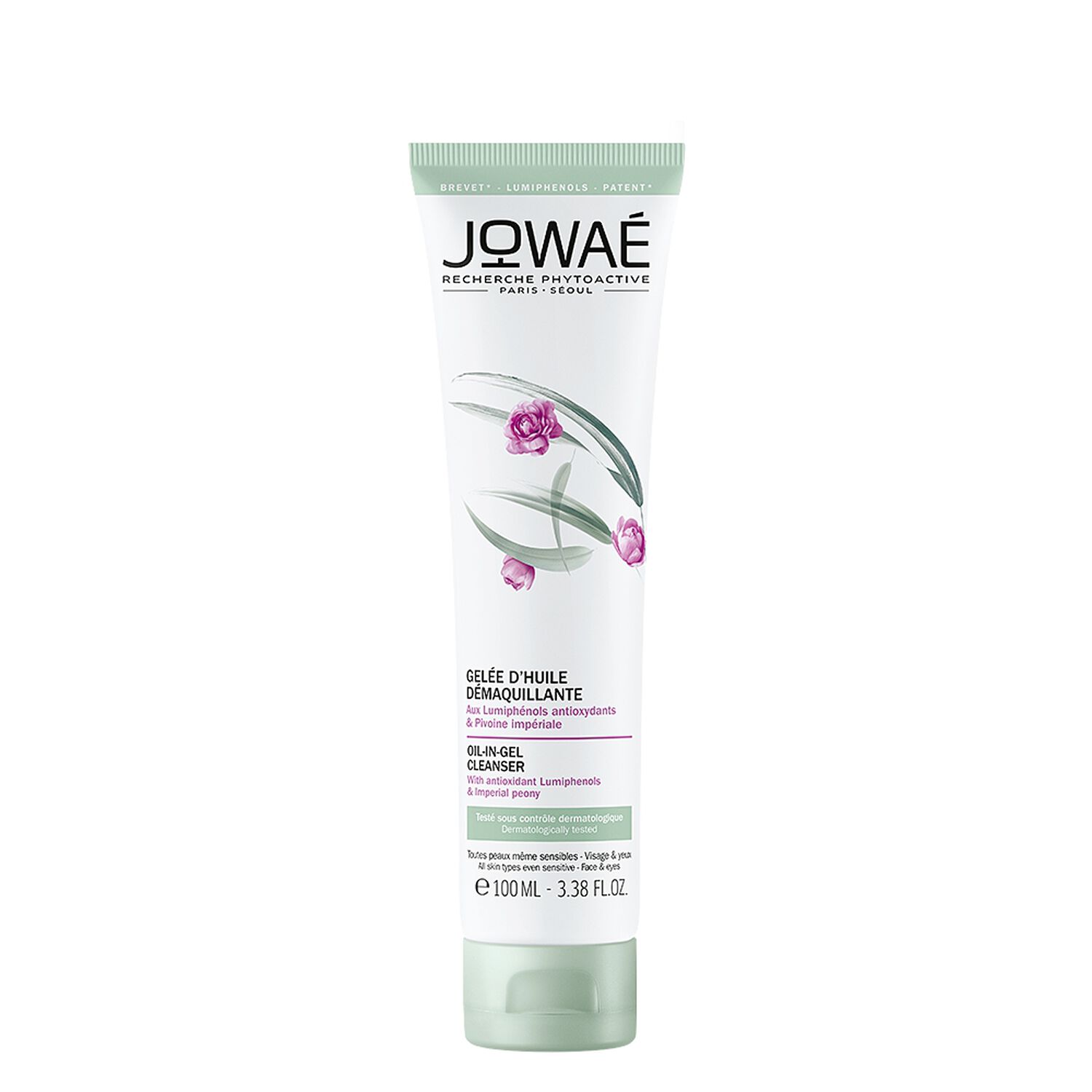 jowaé Gelée d'Huile Démaquillante Lumiphénols Antioxydants & Pivoine Impériale 100 ml