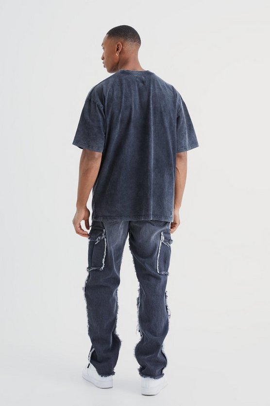 Oversize T-Shirt mit Totenkopf-Print