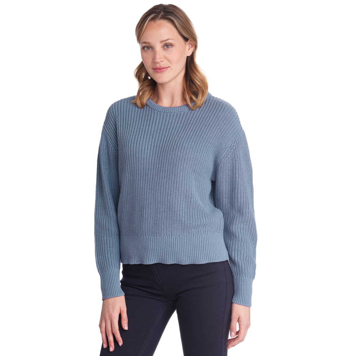 Damen Strickpullover mit Rundhalsausschnitt