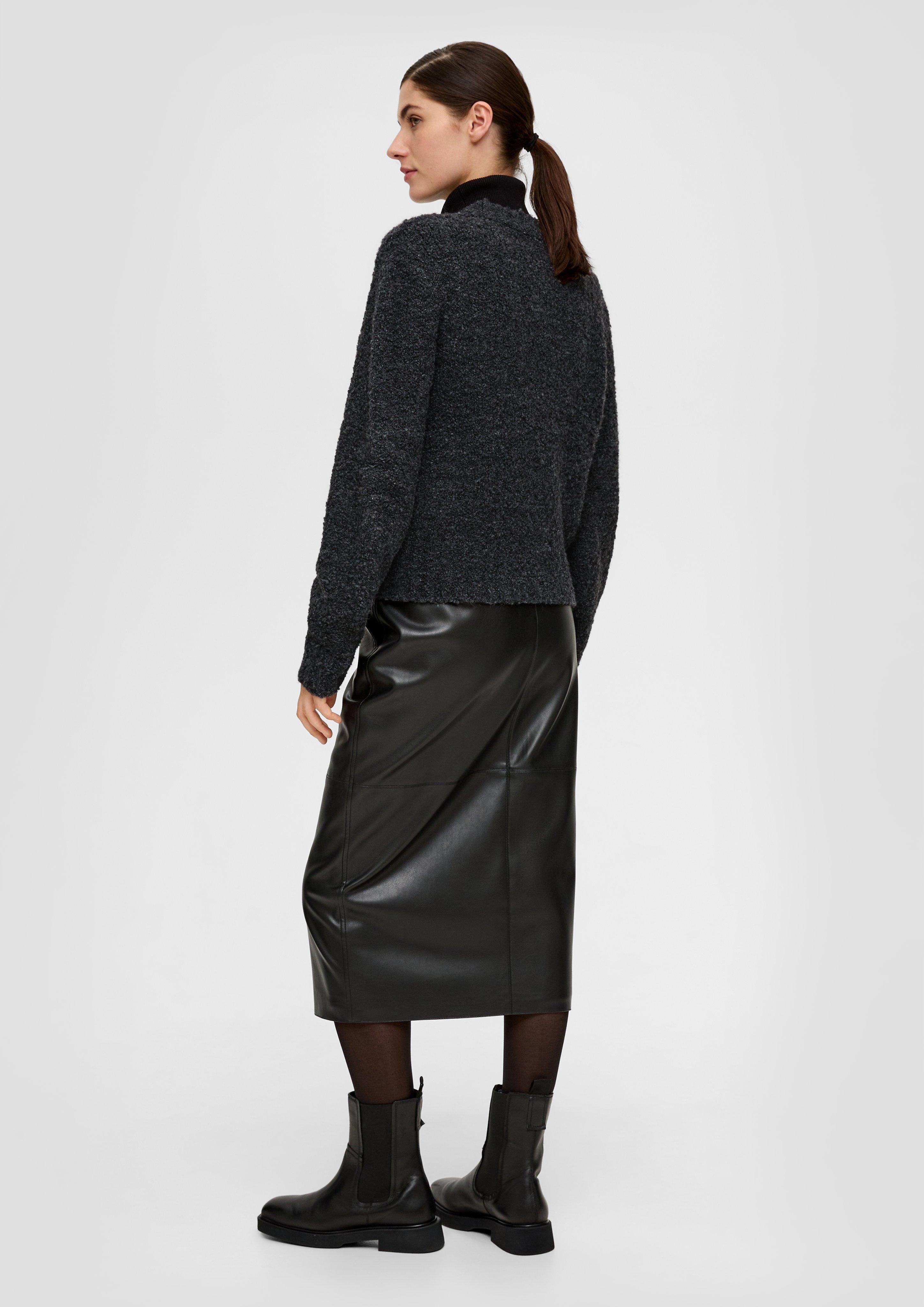 Verkürzte Strickjacke aus Alpakamix  2136001-9822