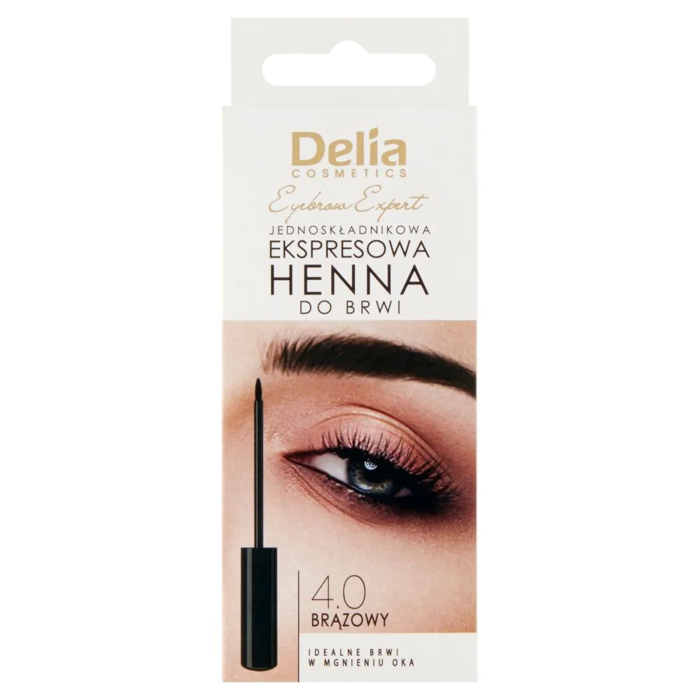 Delia Eyebrow Expert Express Χέννα Φρυδιών, Ενός Συστατικού, 4.0 Καφέ
