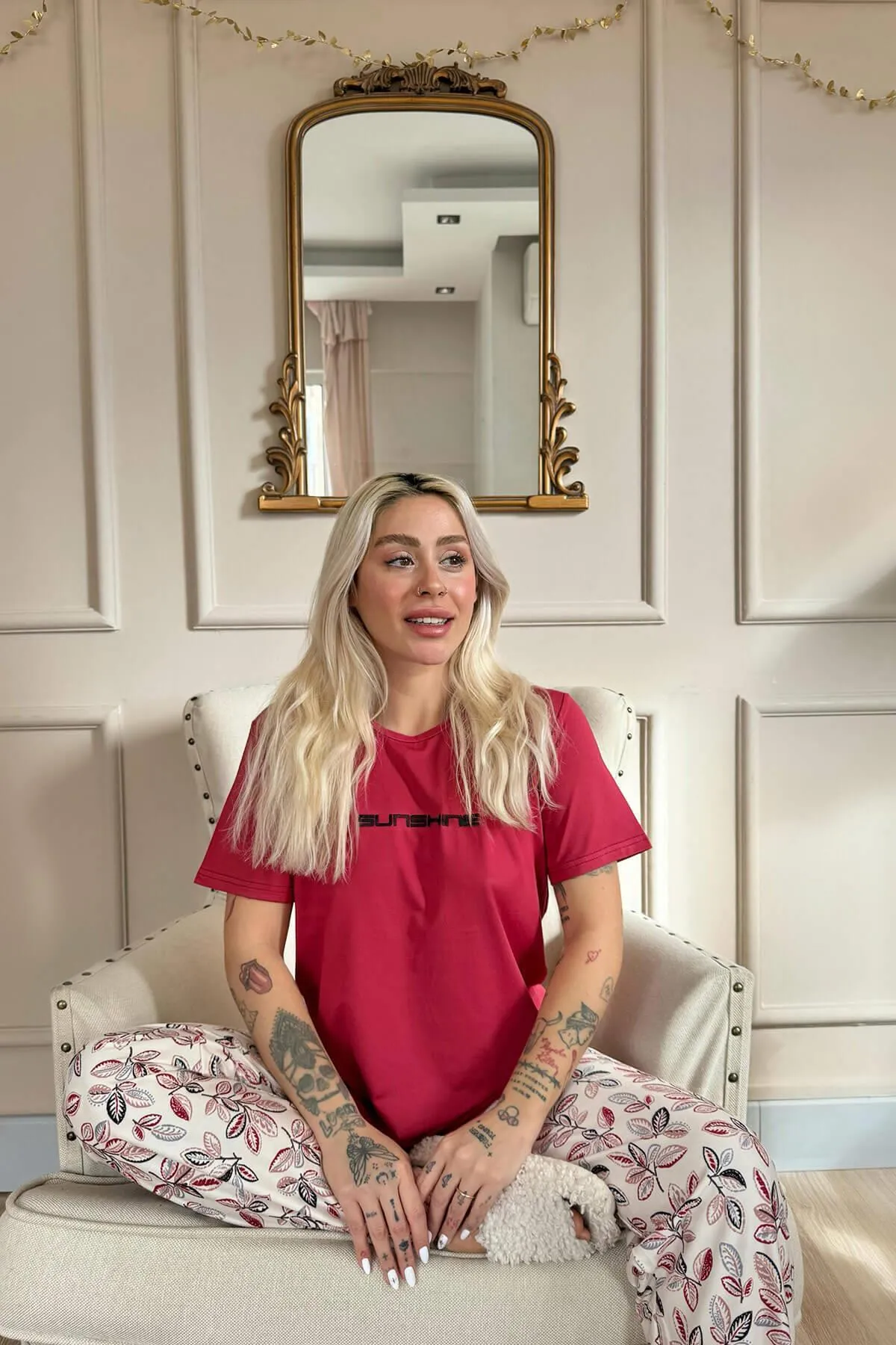 Pijamaevi  Pyjama set - Bordeaux - Unifarben