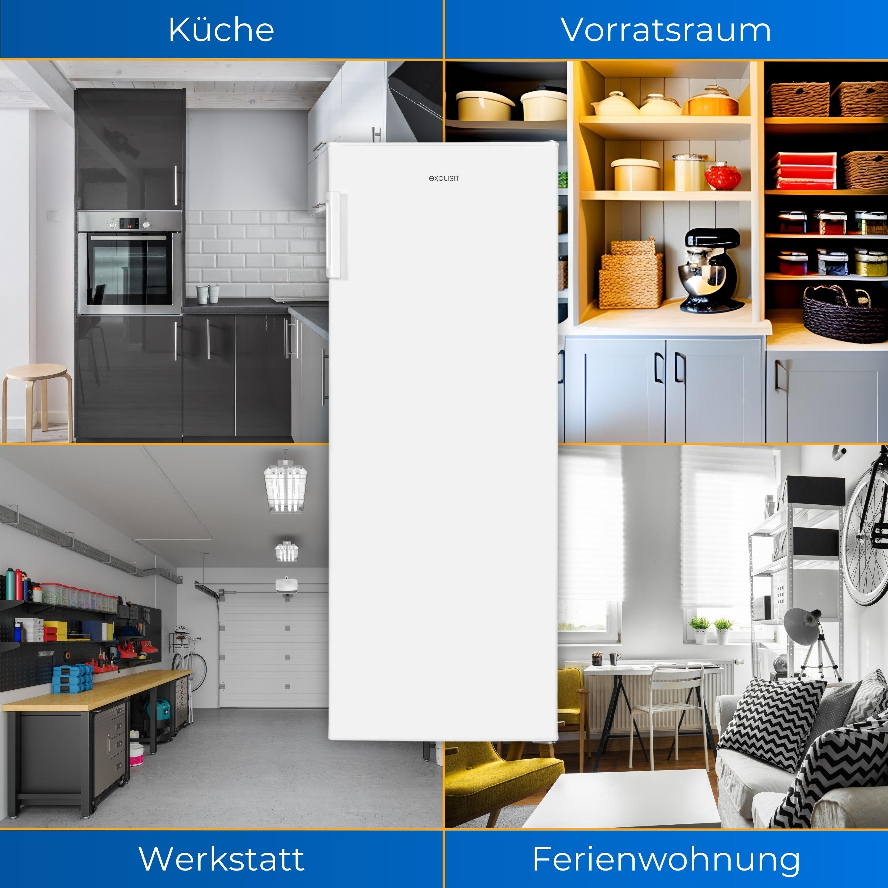 exquisit Gefrierschrank GS5230-H-040D, 142.6 cm hoch, 54.4 cm breit, 4* Gefrieren, Türanschlag wechselbar, Temperraturregelung