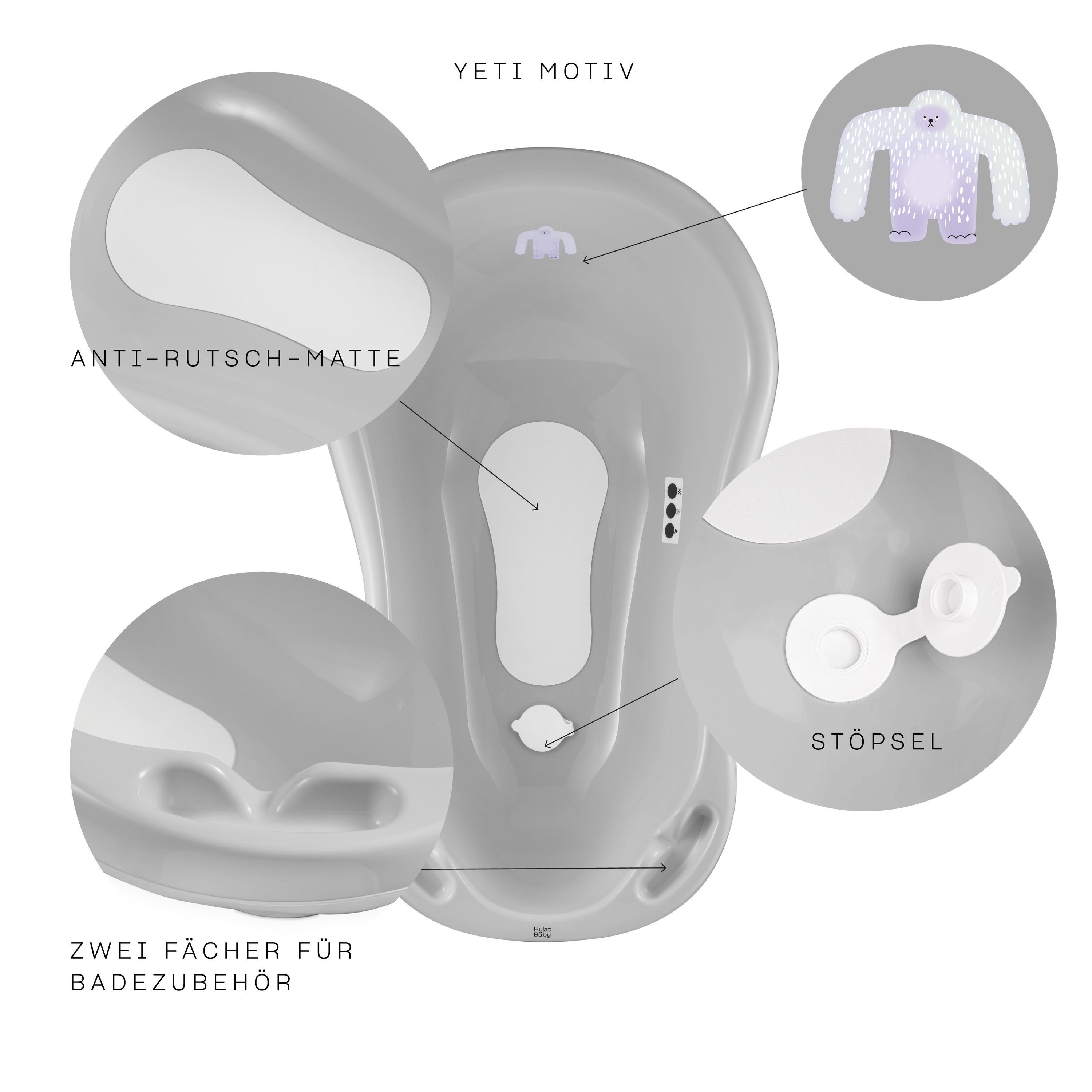 Hylat Baby Babybadewanne Produkte für Kinder, (Set)