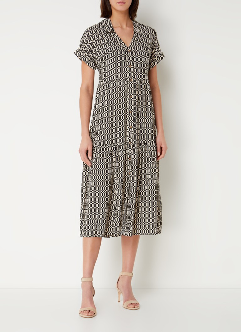 Rochie midi tricotată cu imprimeu grafic Whistles Link