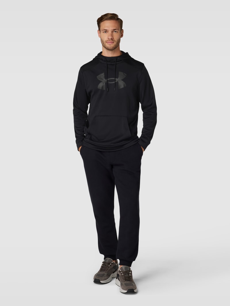 Hoodie mit Logo-Print in schwarz