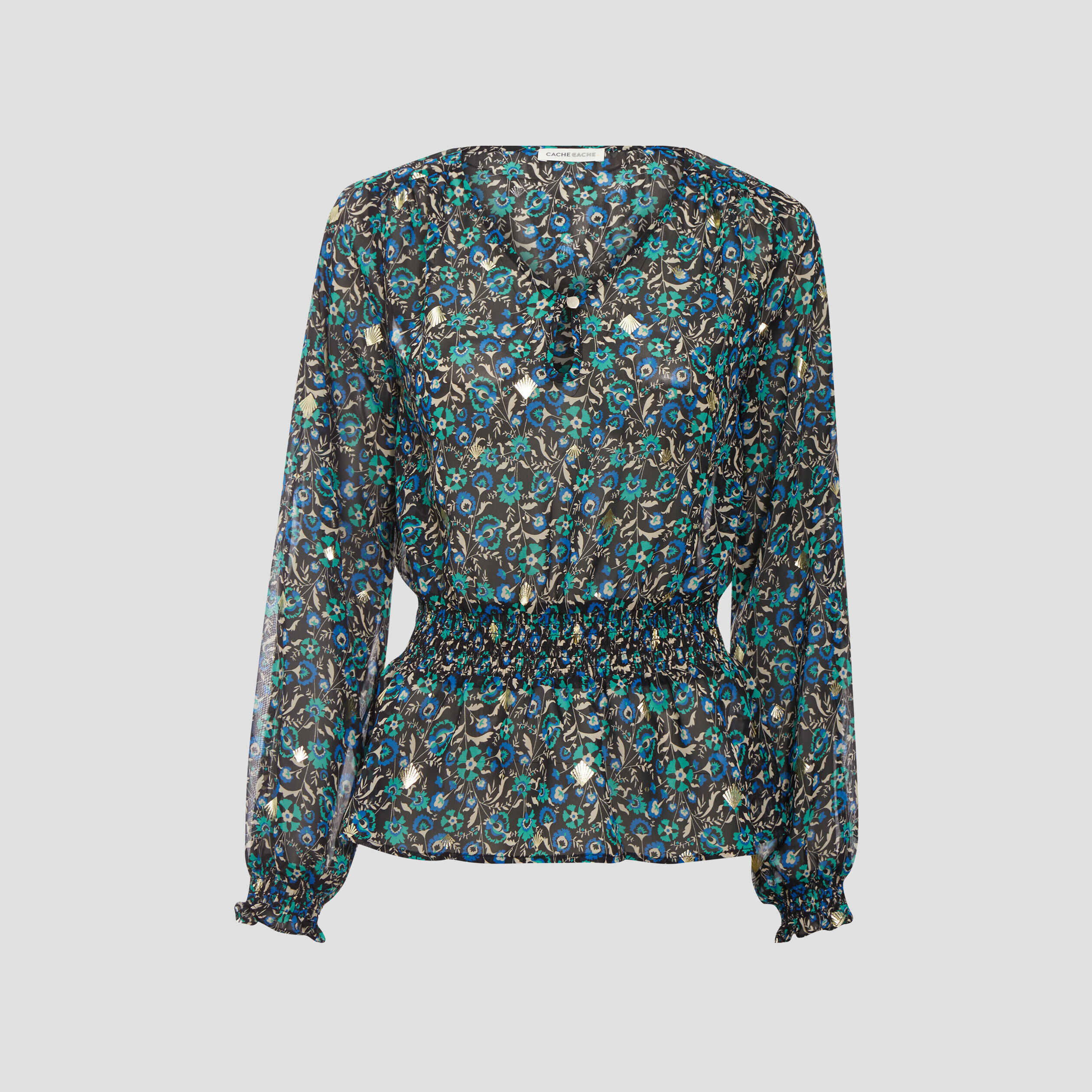 Blouse manches longues noir femme | Cache Cache