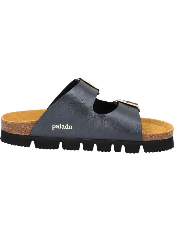 palado Plateau-Pantoletten in anthrazit/gold günstig kaufen
