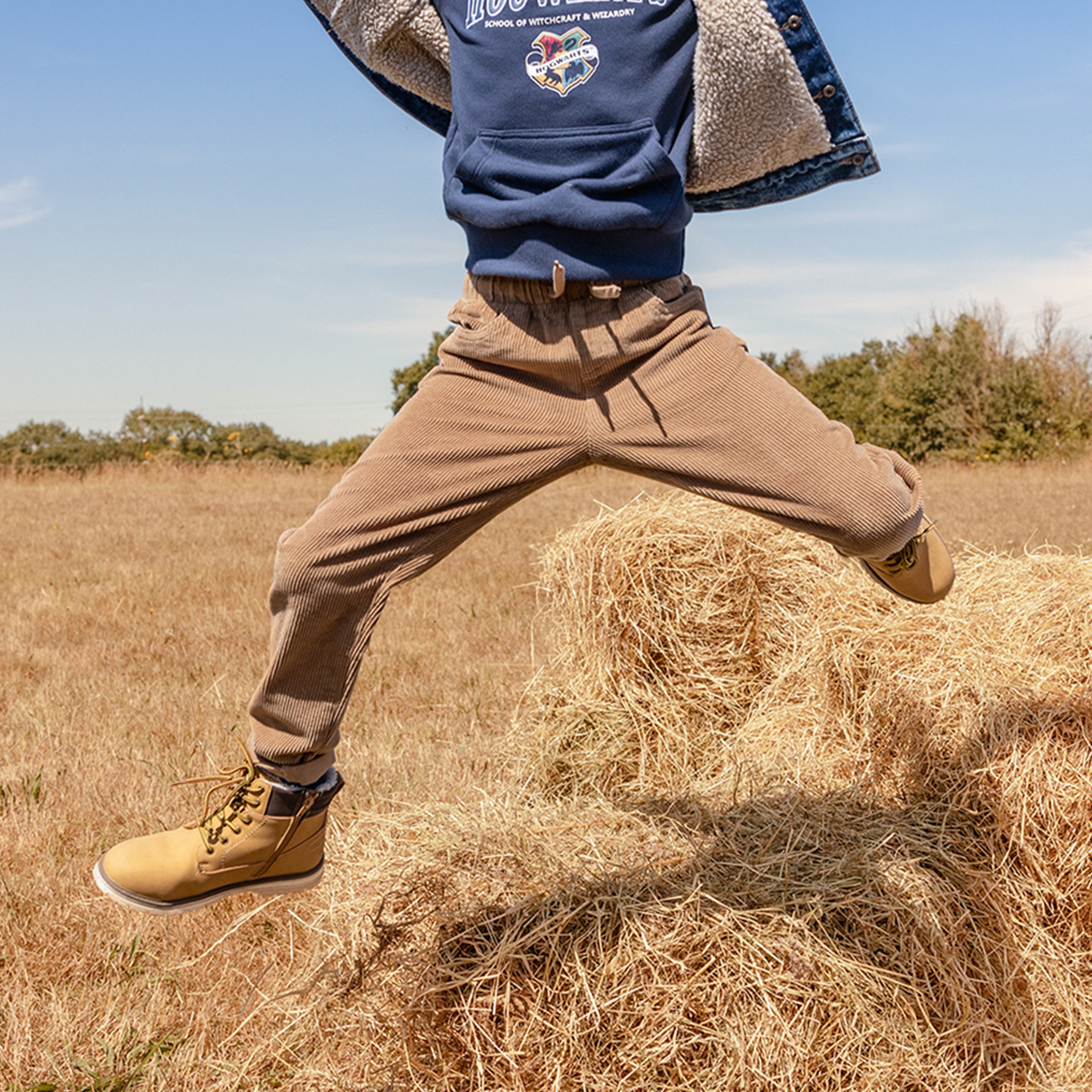 Pantalon droit velours sable garçon | La Halle