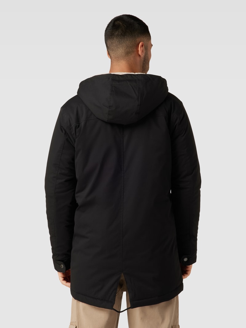 Parka mit Kapuze Modell 'ALEXANDER' in schwarz