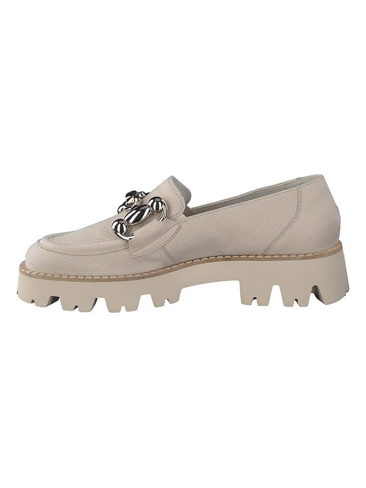 Paul Green Leder-Mokassins  in Beige günstig kaufen