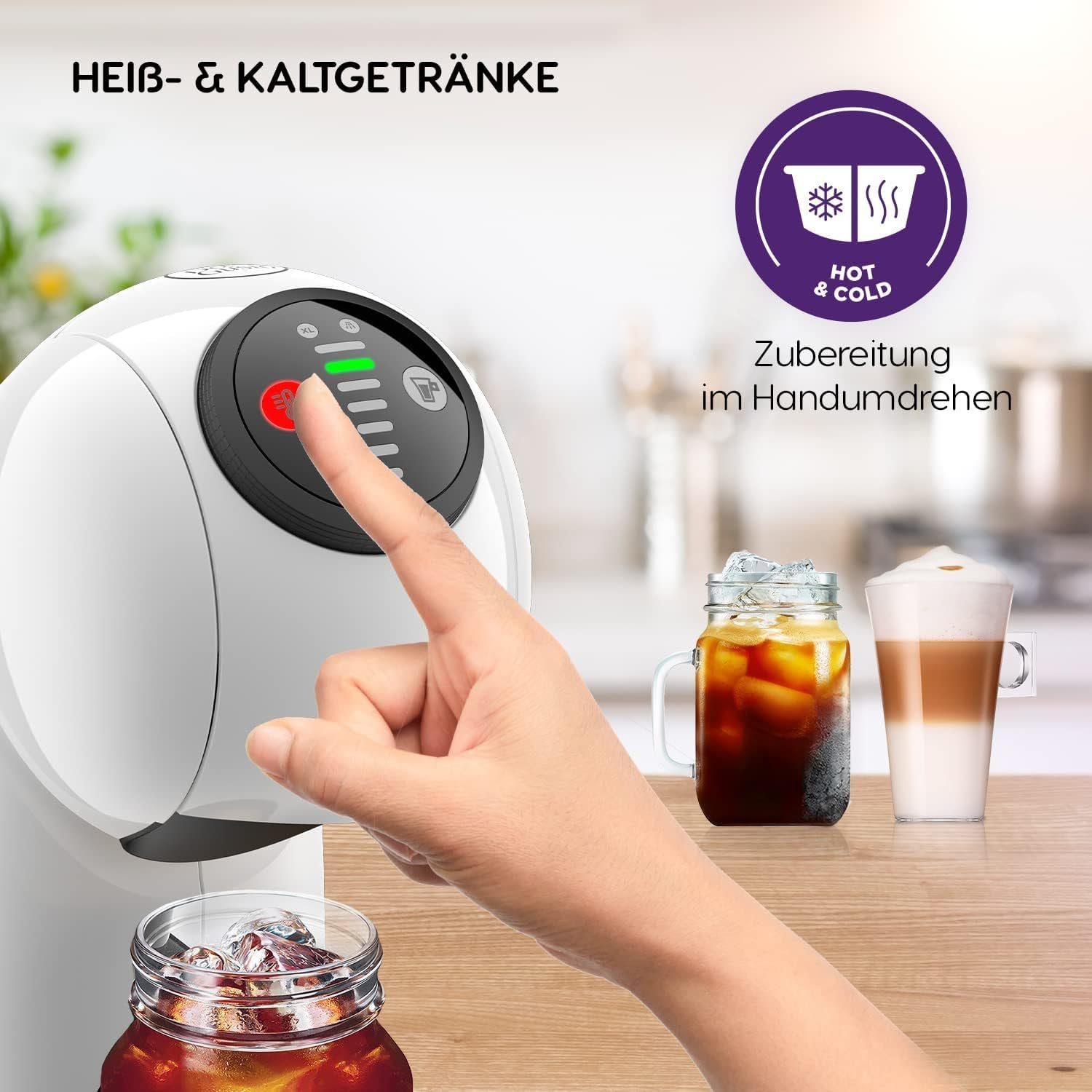 Krups Kapselmaschine Dolce Gusto Maschine Genio S KP2431 Kaffeekapselmaschine, 15bar Pumpendruck, 0,8L Wassertank, XL-Funktionalität