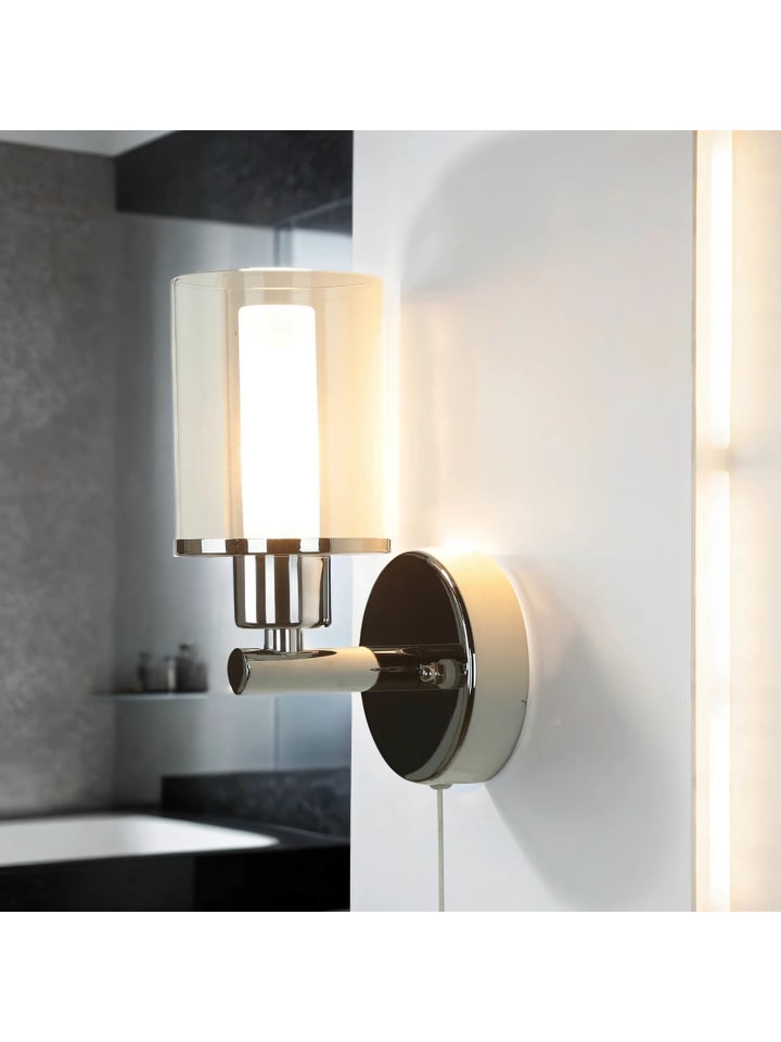 Licht-Erlebnisse Wandlampe in Chrom Transparent günstig kaufen onesize
