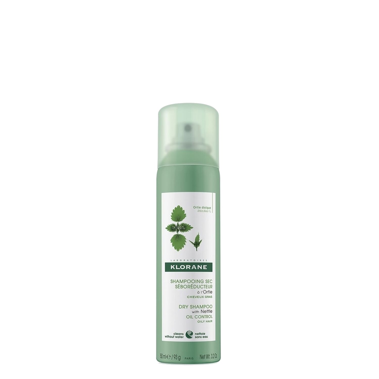 Klorane Shampoing Sec Spray Séboreducteur à l'Ortie - cheveux gras - 150 ml