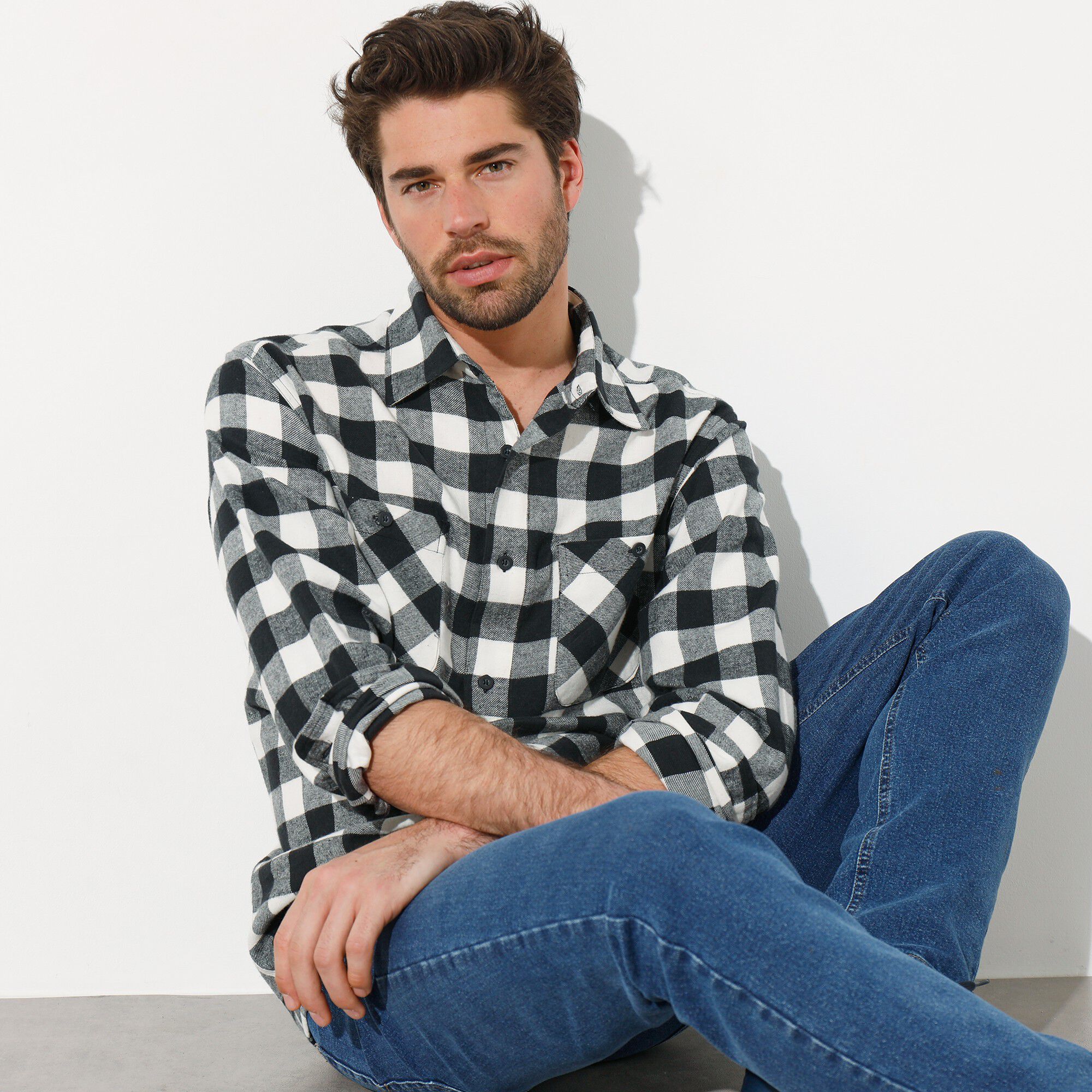 Chemise carreaux écossais flanelle