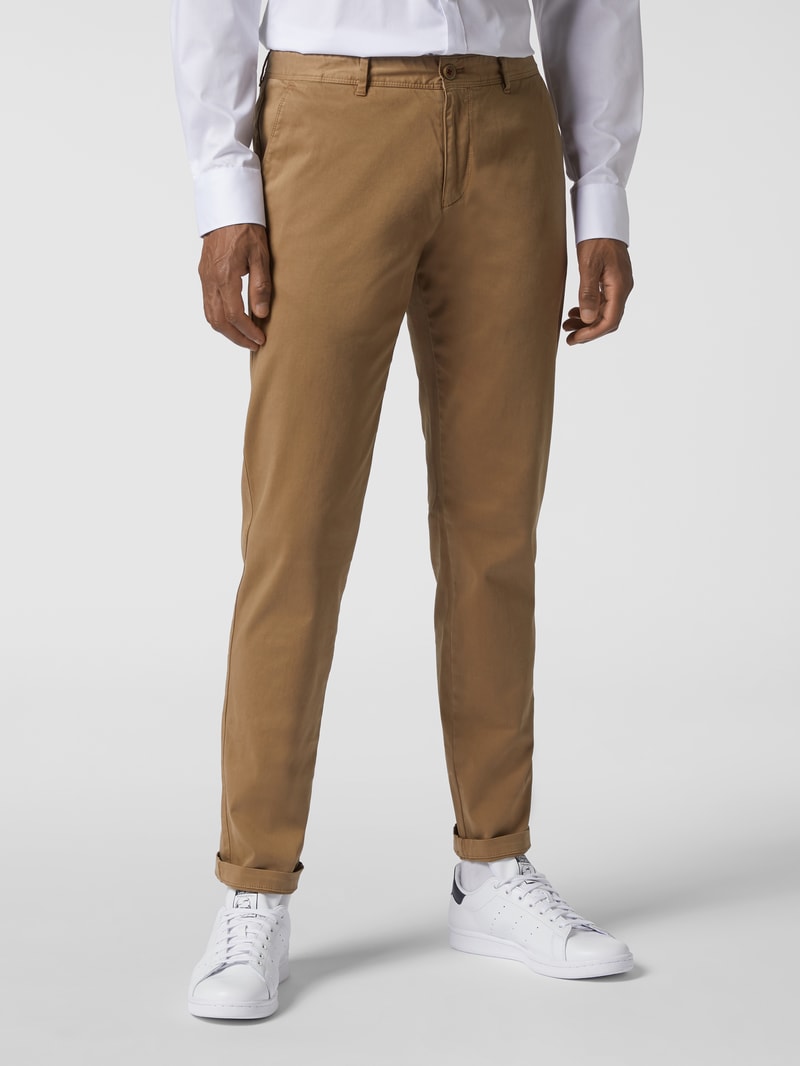 Slim Fit Chino mit Stretch-Anteil in beige