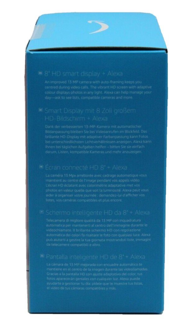 Amazon Echo Show 8 2. Generation 2021 Smart Speaker (WLAN (WiFi), Bluetooth, hochauflösender Klang, Sprachsteuerung, 13 MP Kamera, Kameraabdeckung)