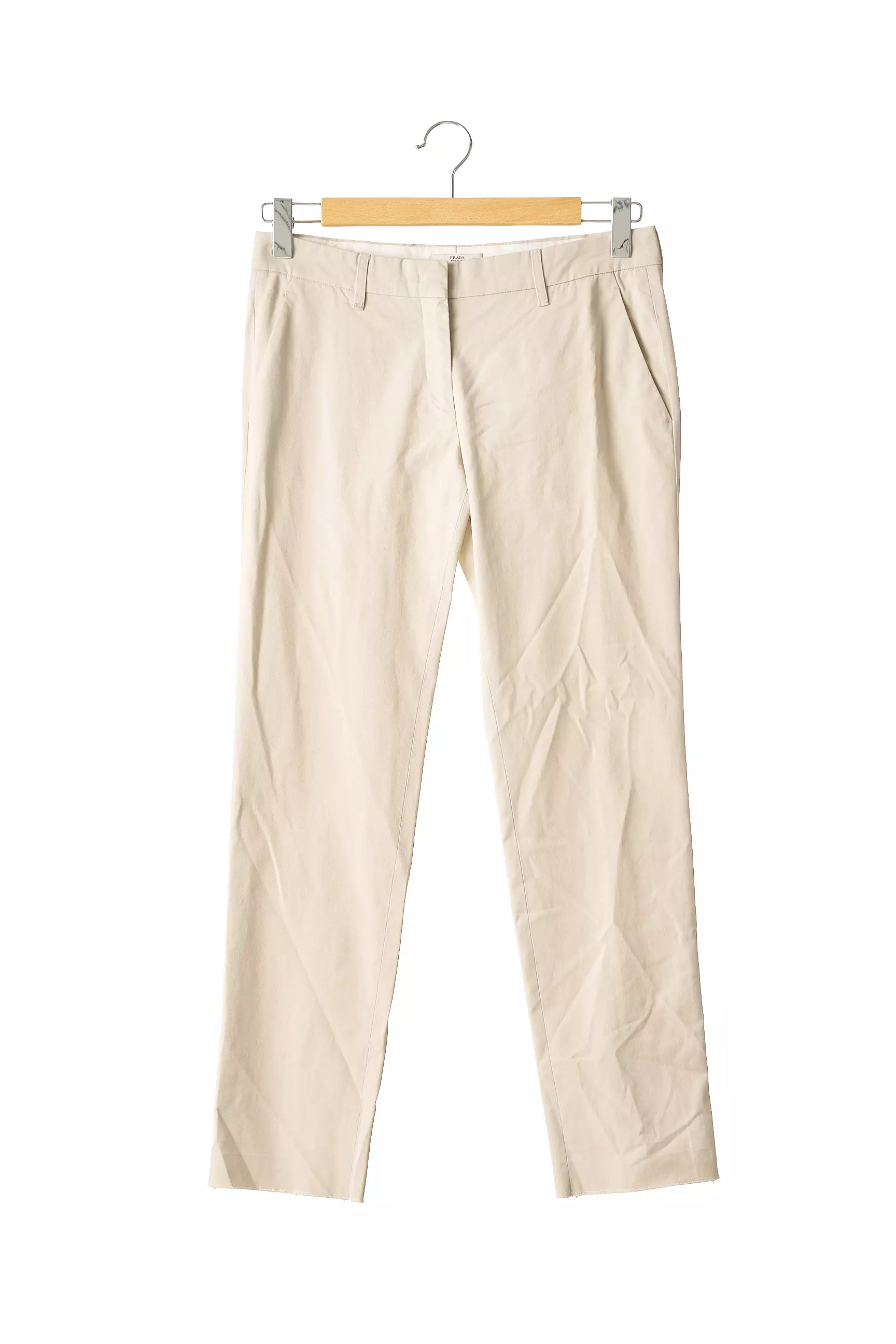 Prada Pantalon7 8 Femme couleur beige
