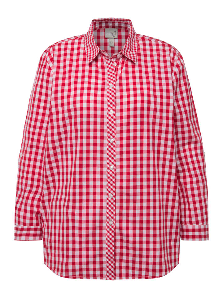 Ulla Popken Trachtenbluse in salsa günstig kaufen 42-44