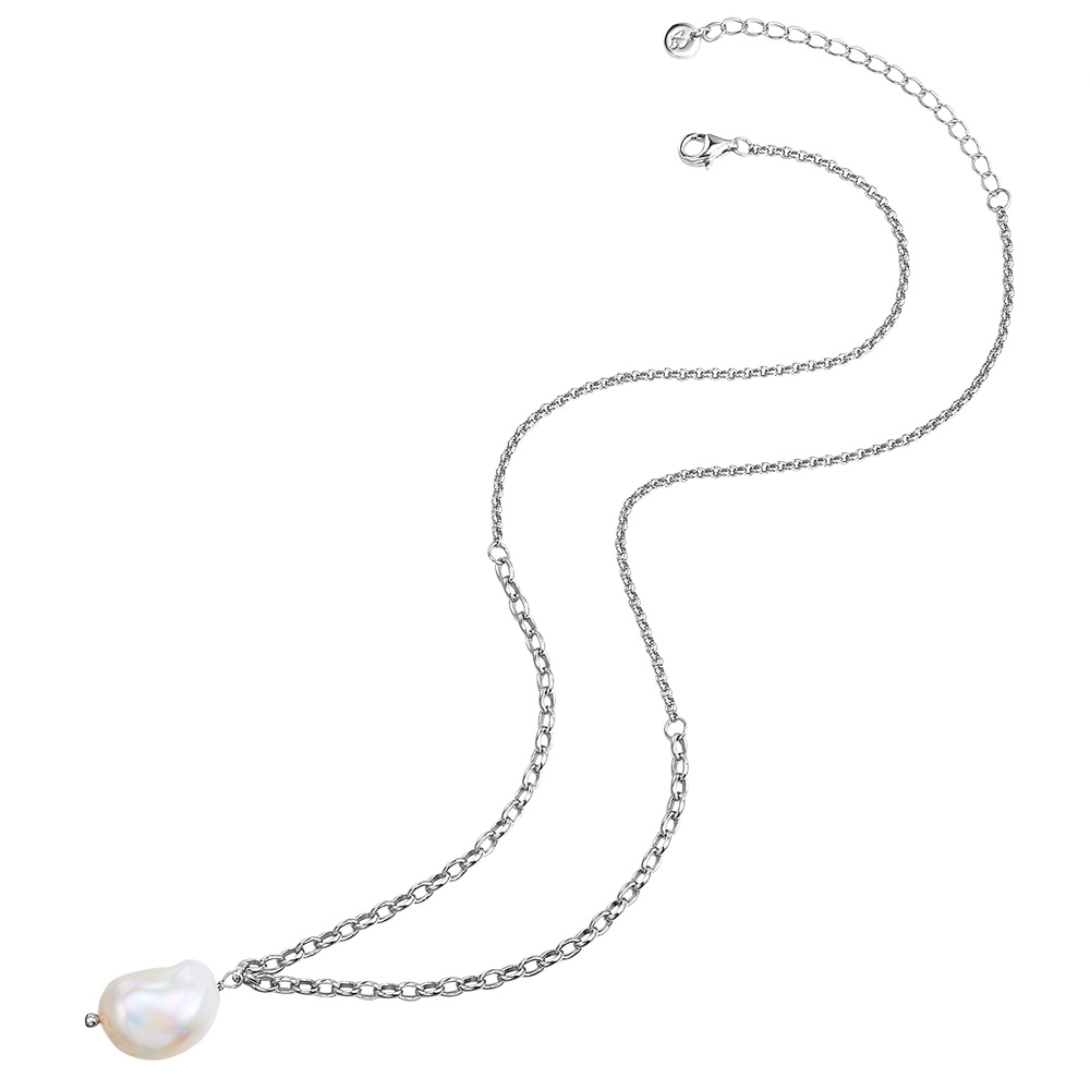 Glanzstücke München Collier en argent Argent sterling Perle de culture d'eau douce en Argent collier