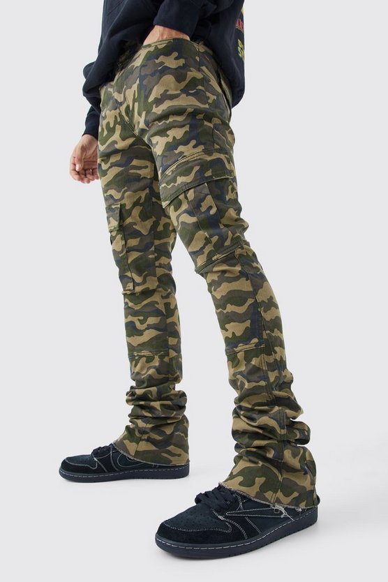 Skinny Camouflage Cargo-Hose