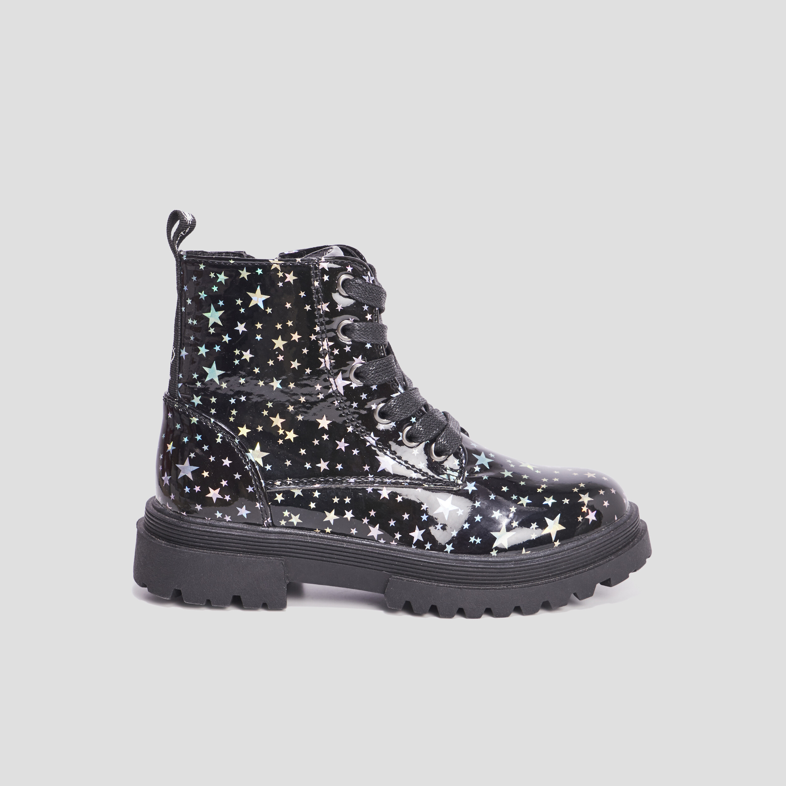 Bottines vernies zippées noir fille | La Halle