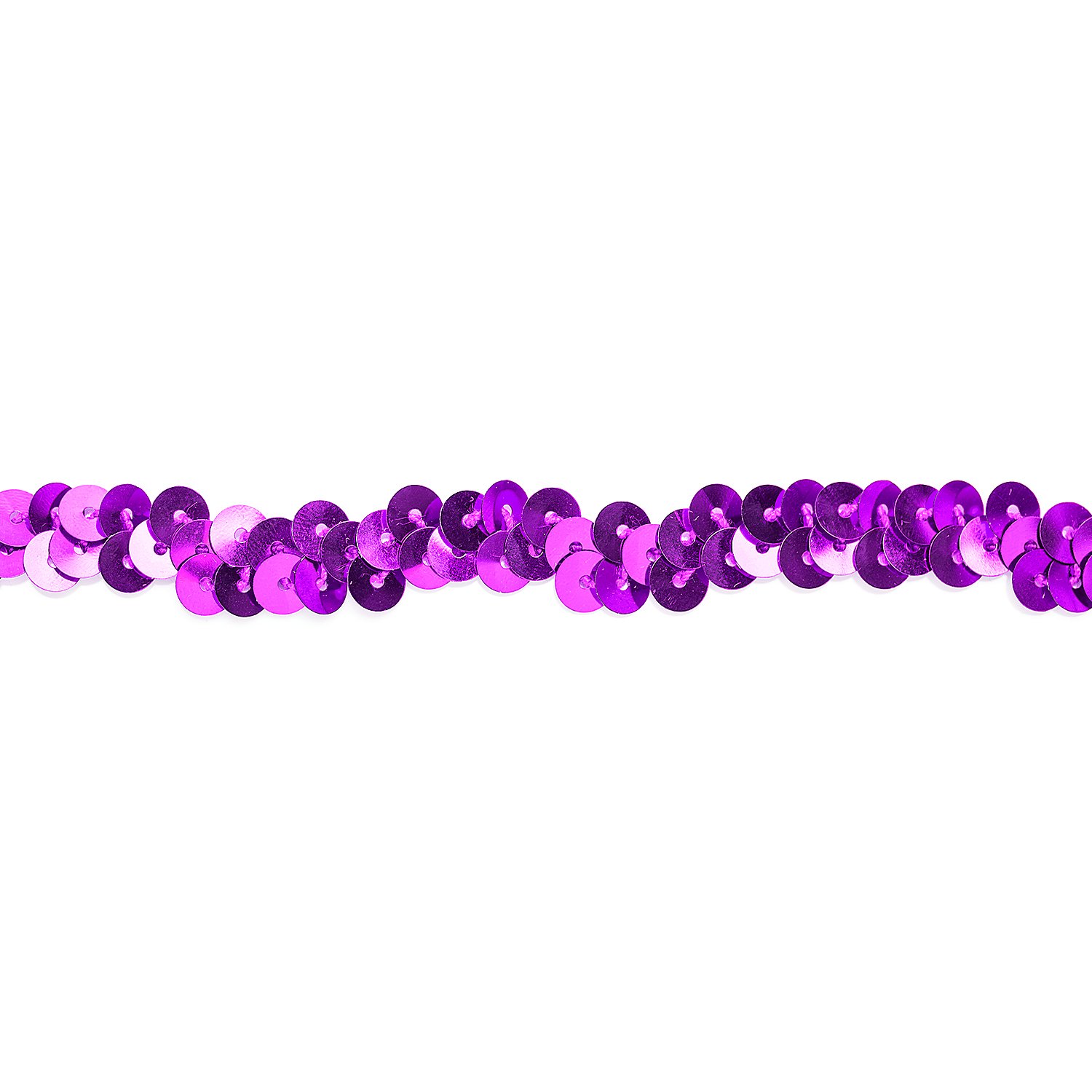 Elastik-Paillettenband, lila, Breite: 10 mm, Länge: 3 m