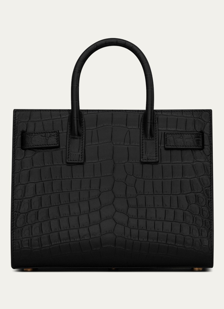 Saint Laurent Sac de Jour Nano-veske i kalveskinn med krokodilletekstur