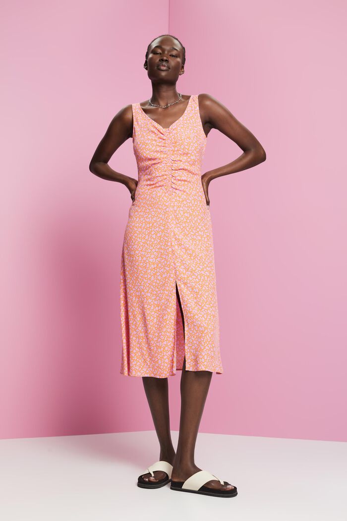 Ärmelloses Midikleid mit Allover-Print