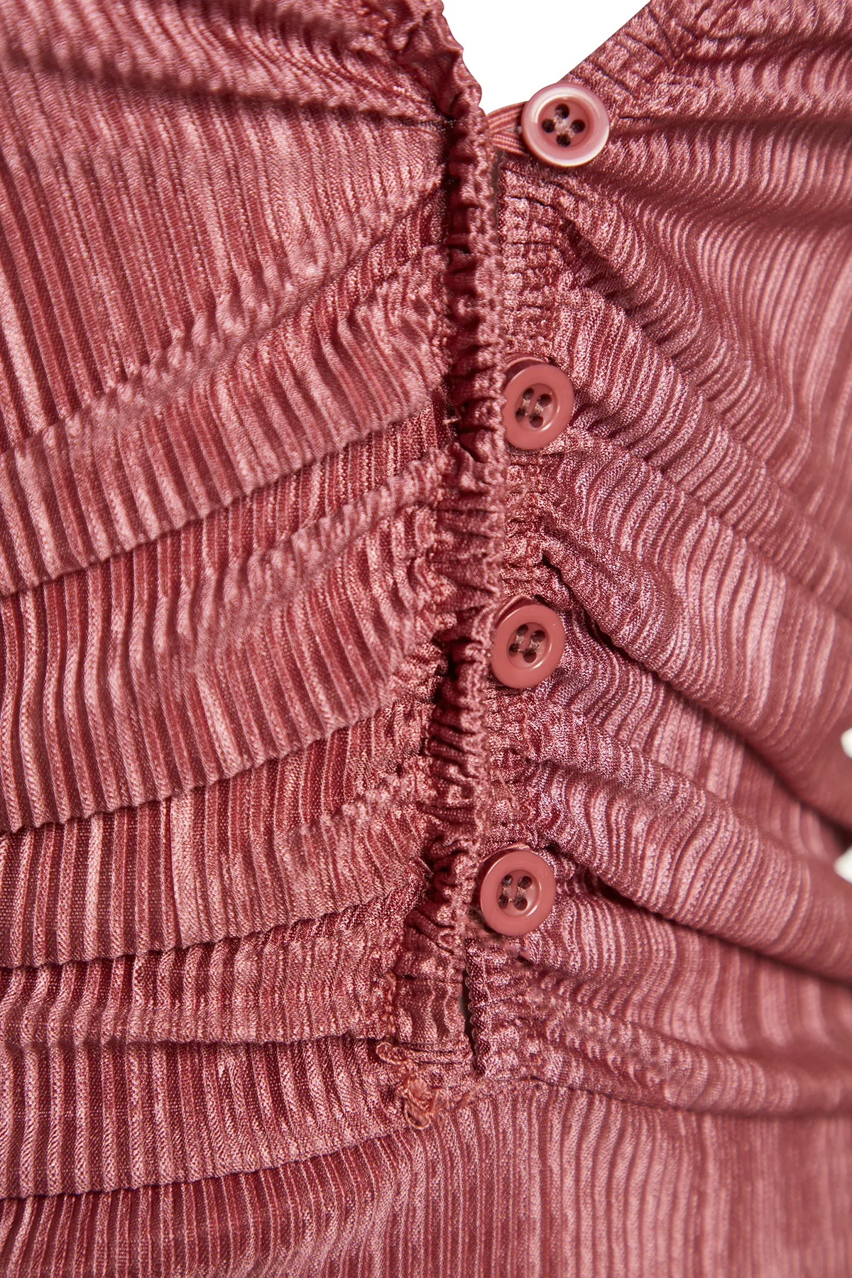 Trendyol Collection  Gestricktes Nachthemd „Dry Rose“ mit Twist und Knopfdetail THMAW24GC00011