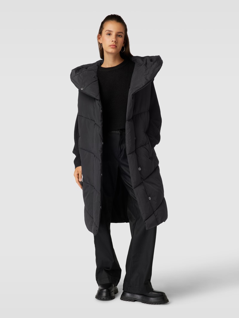 Longsweste mit Kapuze Modell 'TALLY' in schwarz