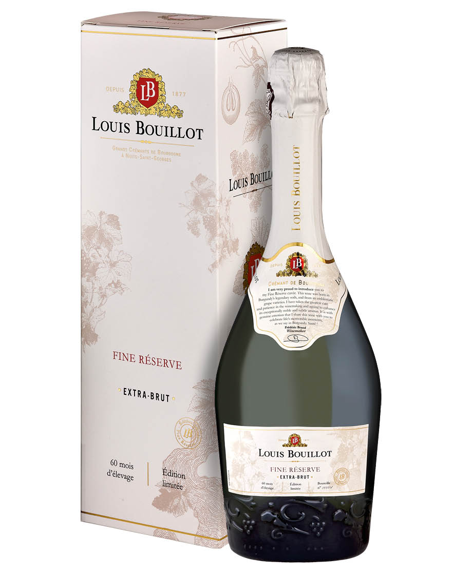 Crémant de Bourgogne Extra Brut AOC Fine Réserve Louis Bouillot 0,75 ℓ, En Étui