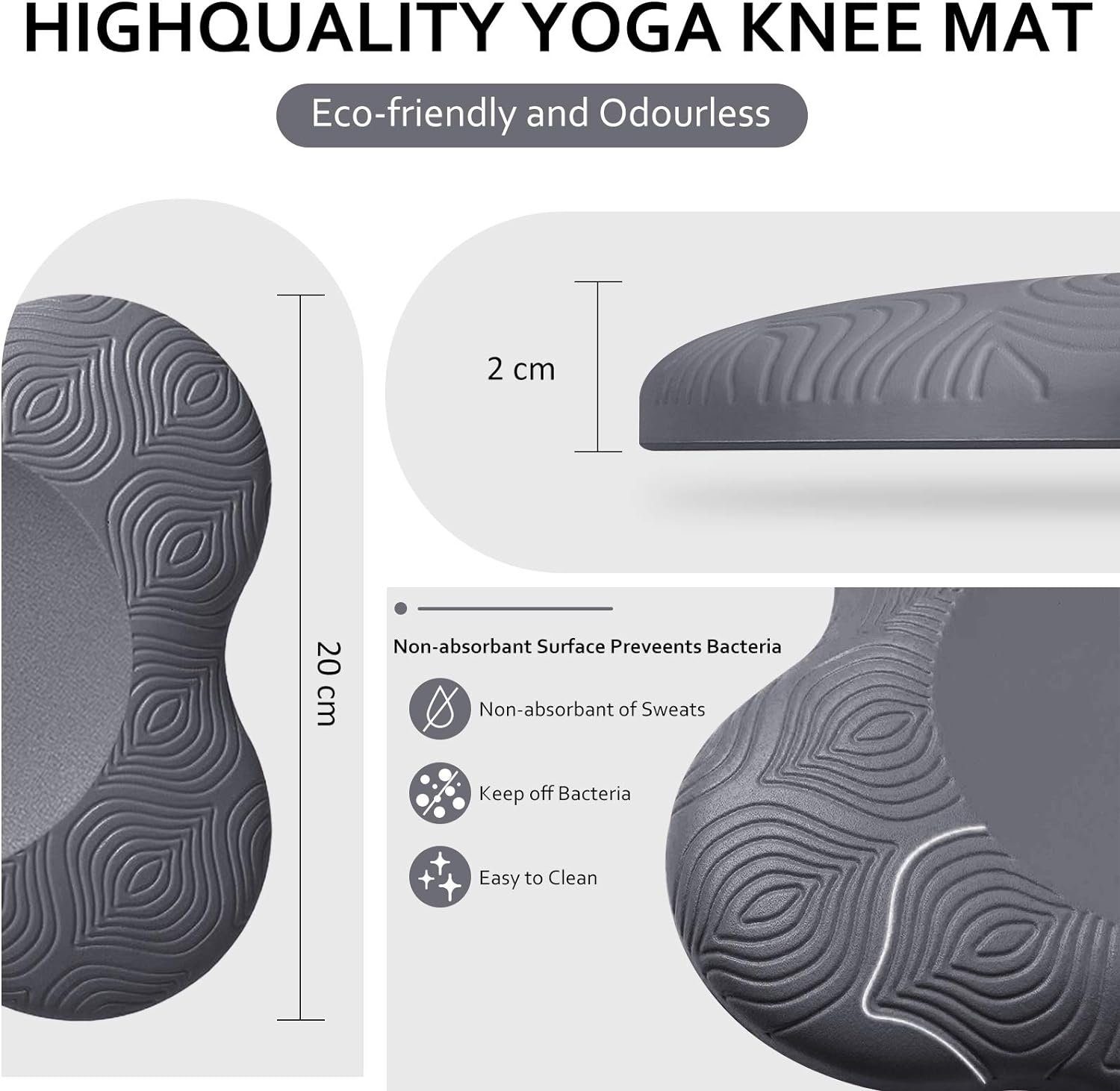 Runxizhou Sportmatten-Regenschutz 2Stk Kniekissen für Yoga,Yoga Matt für Pilates