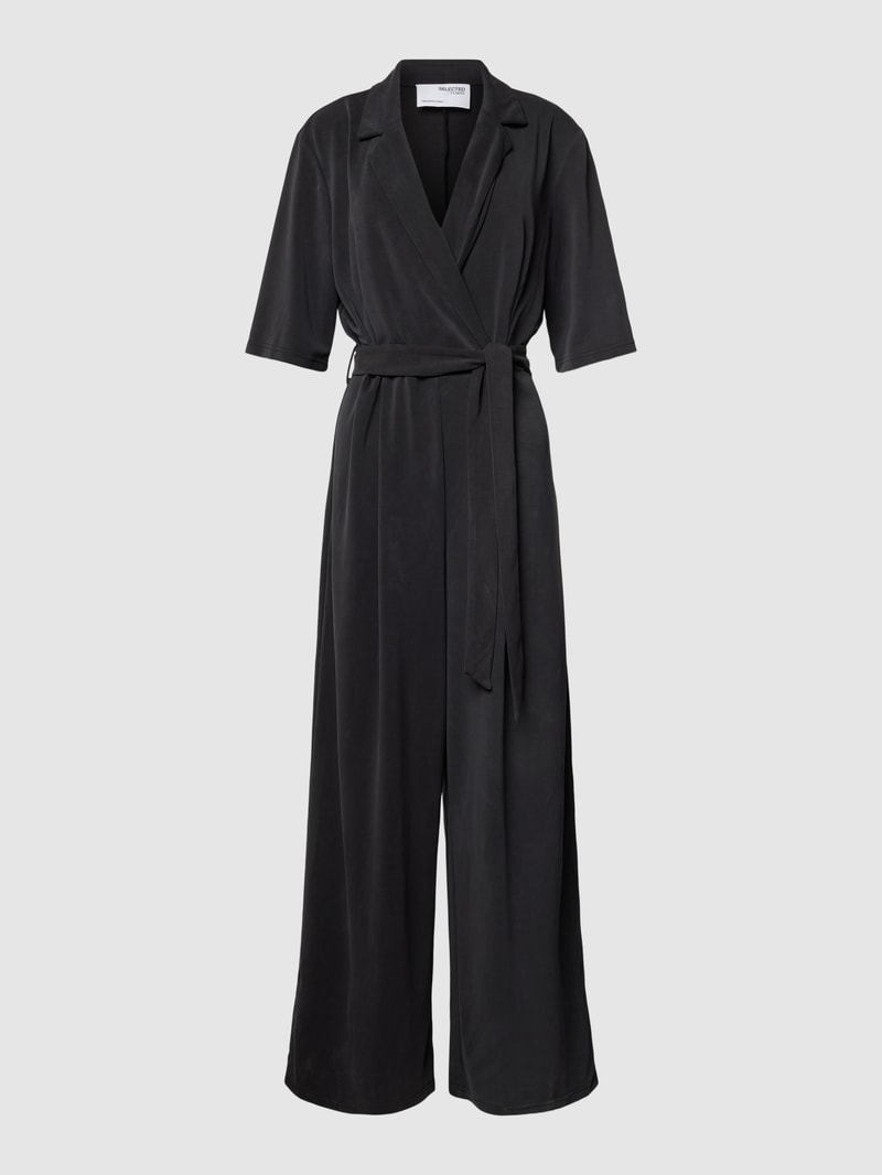 Jumpsuit mit Taillengürtel Modell 'CORNELIA' in schwarz