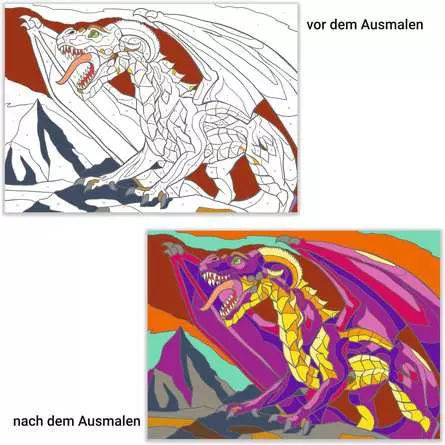 Malen nach Zahlen: Drachen