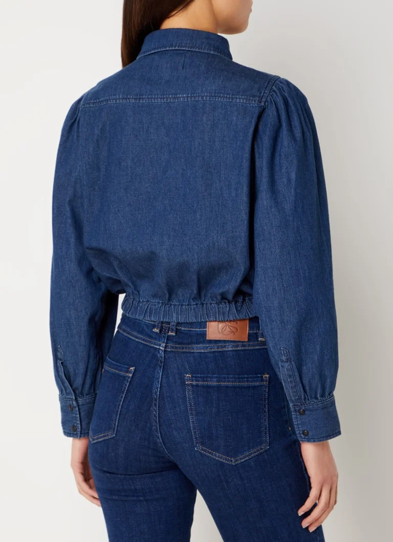 ba&sh  Cropped blouse van chambray