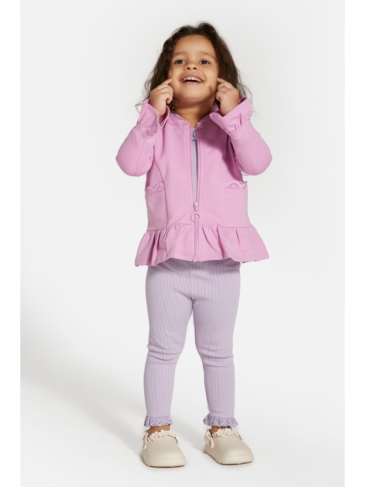 Coccodrillo Sweatshirt mit Reißverschluss in rosa günstig kaufen