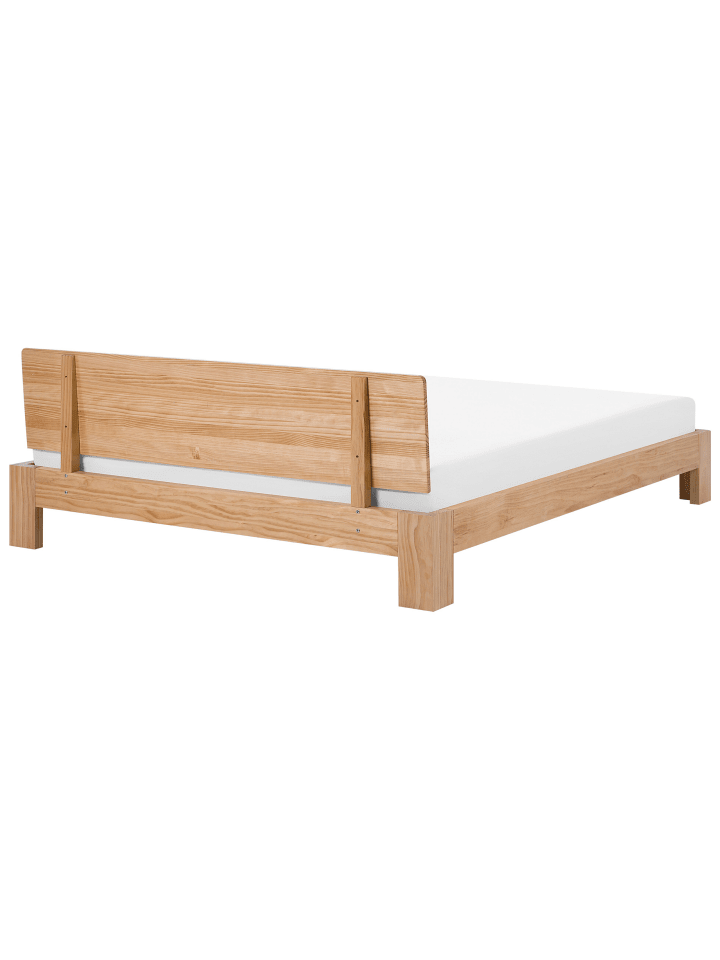 Beliani Doppelbett ROYAN in Heller Holzfarbton - (W) 189 x (H) 79 x (L) 210 cm günstig kaufen onesize