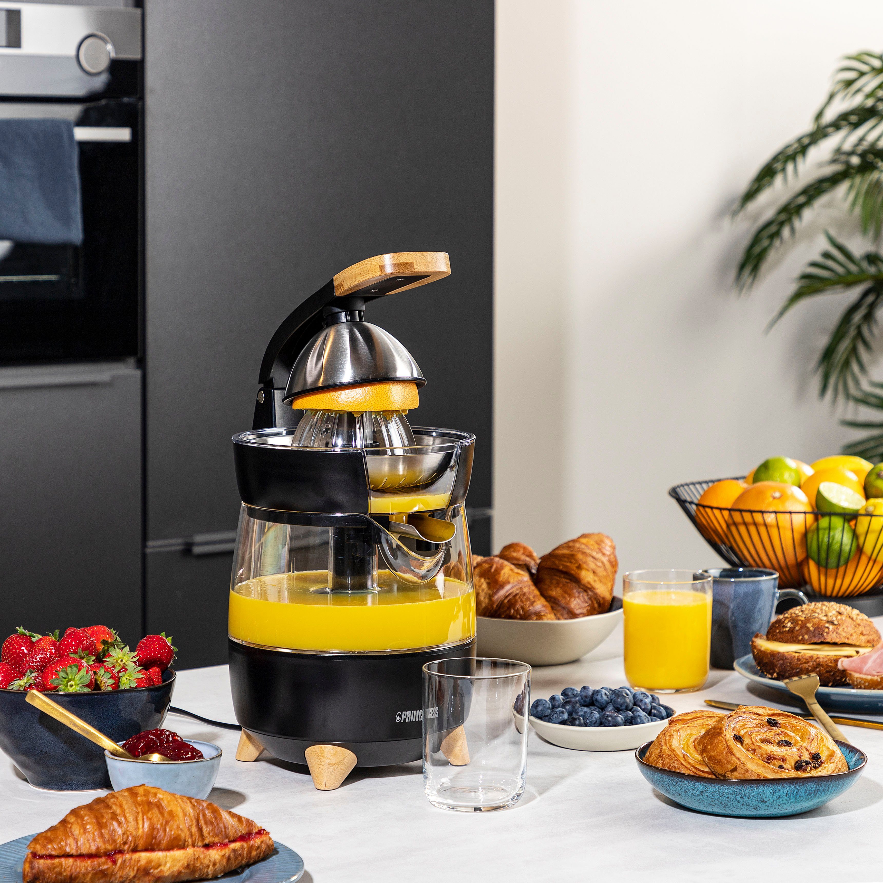 PRINCESS Zitruspresse 20186, 300 W, Pur - einzigartiges 3-Wege-Zapfen
