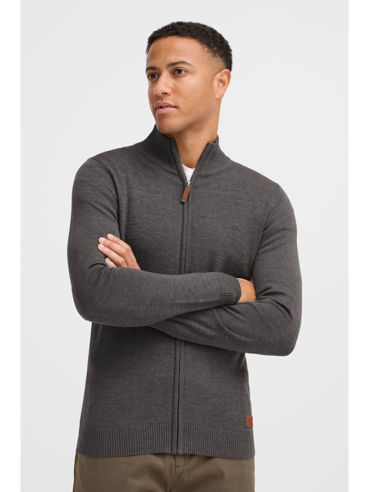 BLEND Strickjacke BHNorman 20704789ME Cardigan mit Reißverschluss in Grau günstig kaufen XXL