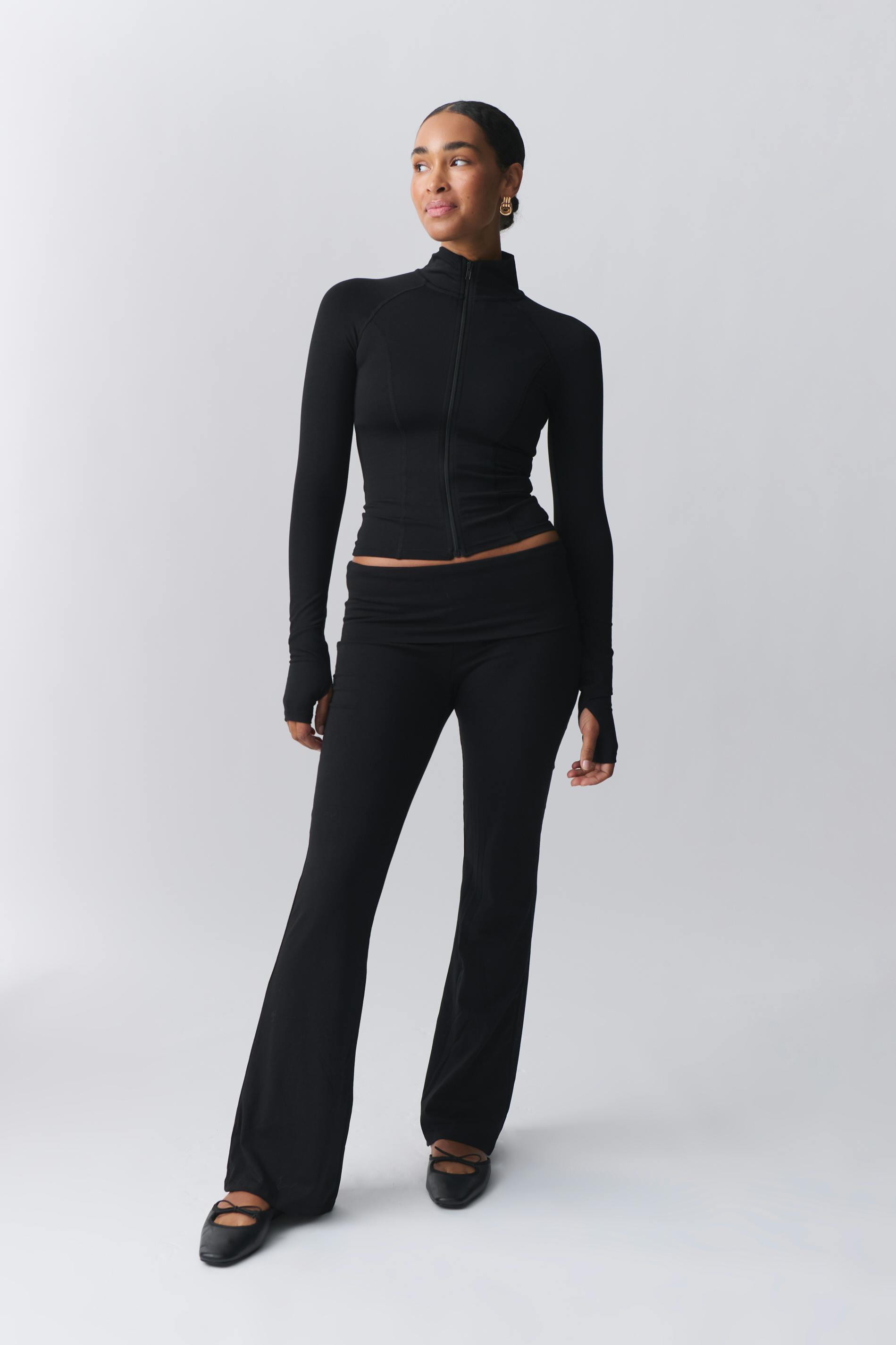 Soft touch folded trouser