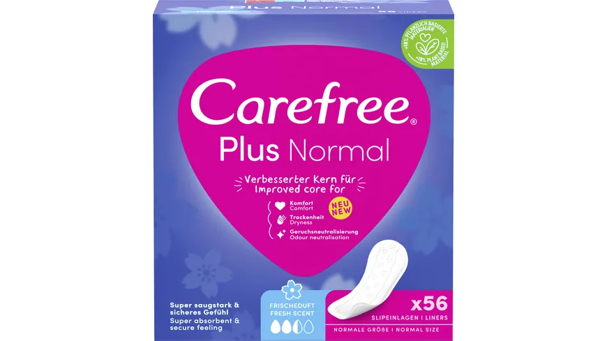 Carefree Plus Normal Slipeinlagen Frischeduft